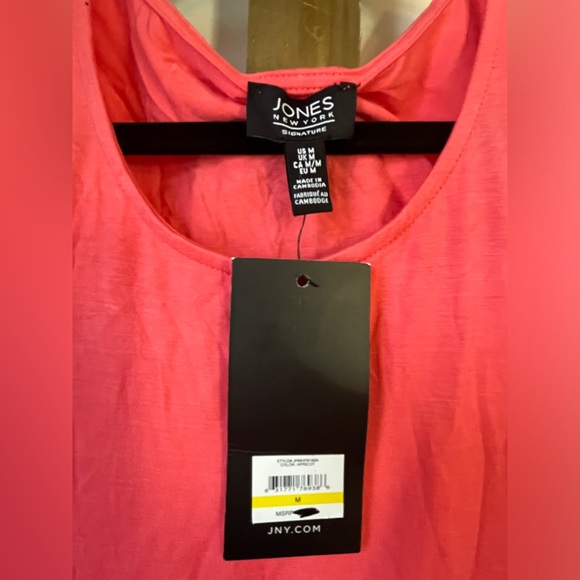 Jones New York Women’s Open/Cold Shoulder Coral Blouse/Top Size Medium NWT - Picture 2 of 4